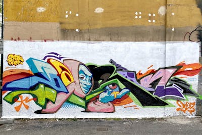 Colorful Stylewriting by ZARK ONER. This Graffiti is located in Milan, Italy and was created in 2023. This Graffiti can be described as Stylewriting and Characters.