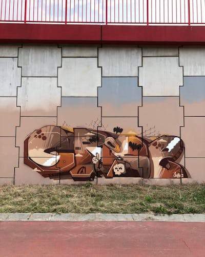 Brown Stylewriting by cruze. This Graffiti is located in lublin, Poland and was created in 2019. This Graffiti can be described as Stylewriting, Characters and Special.