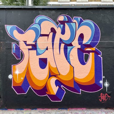 Colorful Stylewriting by Fate.01. This Graffiti is located in London, United Kingdom and was created in 2022. This Graffiti can be described as Stylewriting and Wall of Fame.