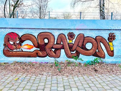Brown Stylewriting by Kid Crayon. This Graffiti is located in Berlin, Germany and was created in 2024. This Graffiti can be described as Stylewriting and Characters.