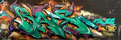 Cyan Stylewriting by ras. This Graffiti is located in Jakarta, Indonesia and was created in 2020.