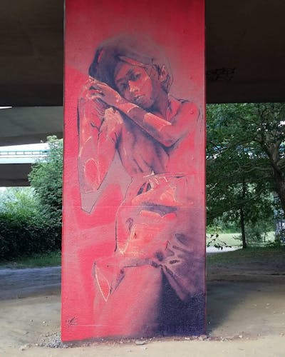 Red Characters by Iota. This Graffiti is located in Belgium and was created in 2019. This Graffiti can be described as Characters and Stylewriting.