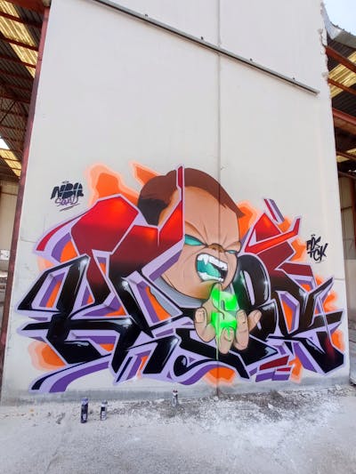 Colorful Stylewriting by TASER. This Graffiti is located in Alicante, Spain and was created in 2021. This Graffiti can be described as Stylewriting and Characters.