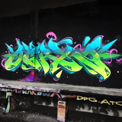 Colorful Stylewriting by Ogryz. This Graffiti is located in Białystok, Poland and was created in 2020. This Graffiti can be described as Stylewriting.