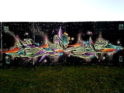 Colorful Stylewriting by Gosp. This Graffiti is located in Bremen, Germany and was created in 2019. This Graffiti can be described as Stylewriting and Wall of Fame.