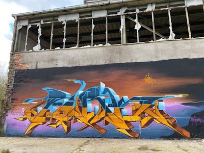 Colorful Stylewriting by Pork. This Graffiti is located in Salzwedel, Germany and was created in 2020. This Graffiti can be described as Stylewriting and Abandoned.