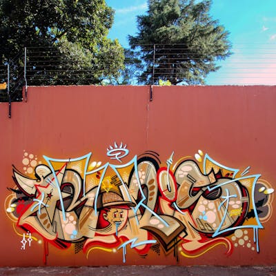 Colorful Stylewriting by Mr. Moris aka Mars. This Graffiti is located in Johannesburg, South Africa and was created in 2021. This Graffiti can be described as Stylewriting and Wall of Fame.