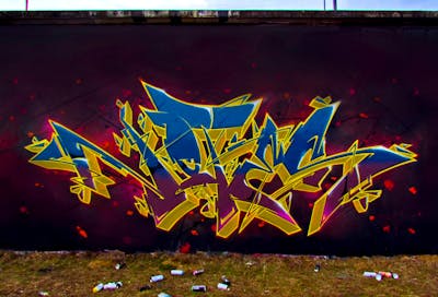 Colorful Stylewriting by Notes. This Graffiti is located in Košice, Slovakia and was created in 2017. This Graffiti can be described as Stylewriting and Wall of Fame.