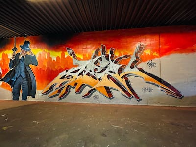 Orange and Grey Stylewriting by Abik. This Graffiti is located in Rosendaal, Netherlands and was created in 2021. This Graffiti can be described as Stylewriting and Characters.