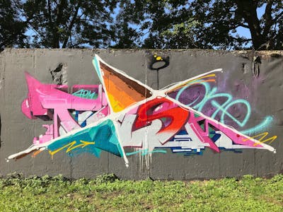 Colorful Stylewriting by TASKONE. This Graffiti is located in Zwickau, Germany and was created in 2020.