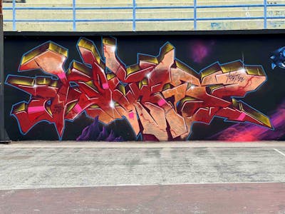 Red and Coralle and Colorful Stylewriting by Komet1. This Graffiti is located in Athens, Greece and was created in 2023.