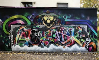 Colorful Characters by Glurak. This Graffiti is located in Berlin, Germany and was created in 2022. This Graffiti can be described as Characters, Stylewriting and Wall of Fame.