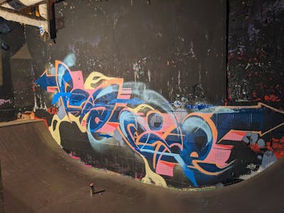 Colorful and Blue Stylewriting by Fakie. This Graffiti is located in Germany and was created in 2024.
