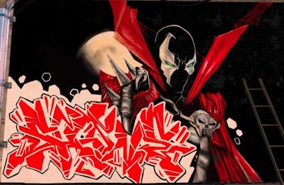 Black and Red and White Blackbook by Shone 1992. This Graffiti is located in France and was created in 2023. This Graffiti can be described as Blackbook.