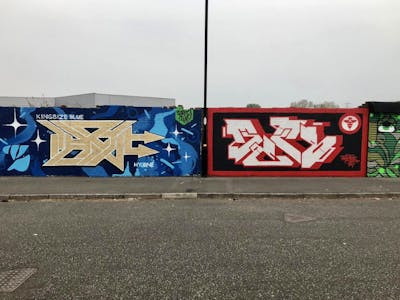 Colorful Stylewriting by Hyro, Tets and Stog. This Graffiti is located in Sheffield, United Kingdom and was created in 2022. This Graffiti can be described as Stylewriting and Wall of Fame.
