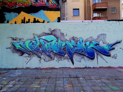Light Blue Stylewriting by Filmore.one. This Graffiti is located in cologne, Germany and was created in 2022. This Graffiti can be described as Stylewriting and Wall of Fame.