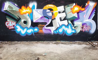 Colorful Stylewriting by Dkeg. This Graffiti is located in Leeds, United Kingdom and was created in 2021. This Graffiti can be described as Stylewriting, Futuristic and Abandoned.