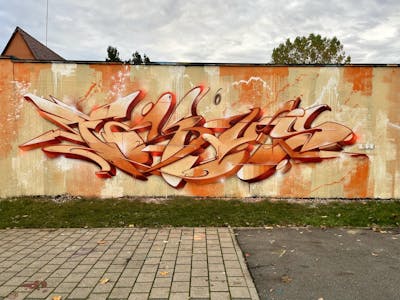 Orange Stylewriting by FOKUS.81. This Graffiti is located in Fürth, Germany and was created in 2022.