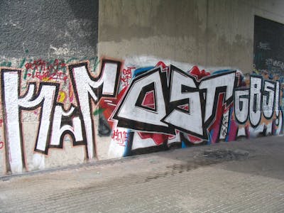 Chrome Stylewriting by urine, OST, KCF and GBS. This Graffiti is located in Purmerend, Netherlands and was created in 2006. This Graffiti can be described as Stylewriting and Street Bombing.