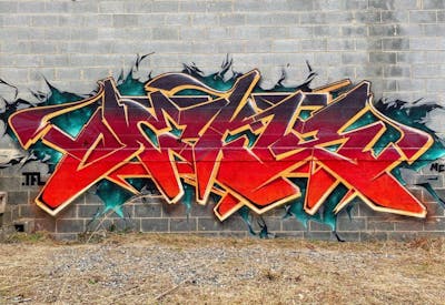 Red and Colorful 3D by Jeks. This Graffiti is located in United States and was created in 2018. This Graffiti can be described as 3D, Special and Stylewriting.
