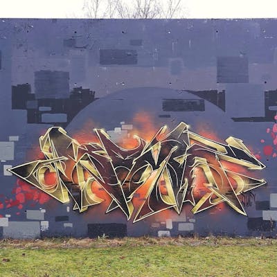 Colorful Stylewriting by Koma. This Graffiti is located in Hamburg, Germany and was created in 2020. This Graffiti can be described as Stylewriting and Wall of Fame.