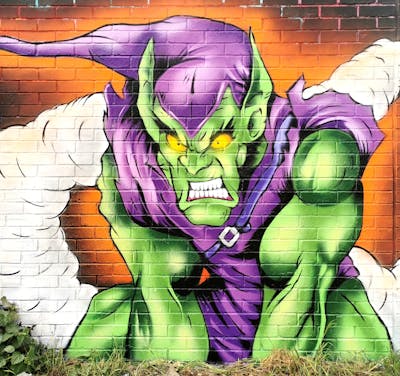 Light Green and Violet Characters by Dkeg. This Graffiti is located in Leeds, United Kingdom and was created in 2022.