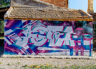 Colorful Stylewriting by Jota. This Graffiti is located in Murcia, Spain and was created in 2020. This Graffiti can be described as Stylewriting and Futuristic.