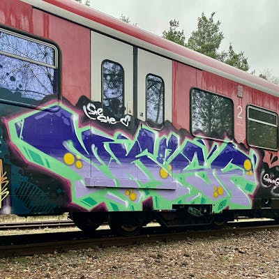 Colorful Stylewriting by Intro and MKSF. This Graffiti is located in Berlin, Germany and was created in 2022. This Graffiti can be described as Stylewriting and Trains.
