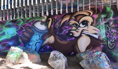 Brown and Colorful Characters by Remix. This Graffiti is located in Lyon, French Southern Territories and was created in 2022.