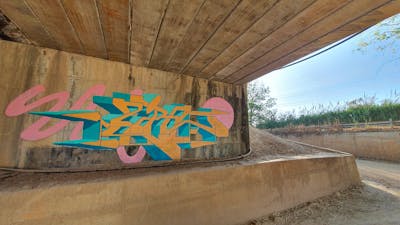 Coralle and Orange and Cyan Stylewriting by Zire. This Graffiti is located in Israel and was created in 2023.