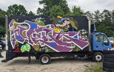 Colorful Stylewriting by OVERT. This Graffiti is located in United States and was created in 2022. This Graffiti can be described as Stylewriting, Cars and Characters.