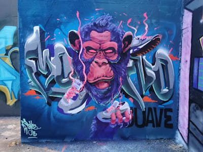 Colorful Stylewriting by REVES ONE. This Graffiti is located in Belgium and was created in 2023. This Graffiti can be described as Stylewriting and Characters.