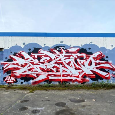 Red and White and Black Stylewriting by Signo. This Graffiti is located in France and was created in 2023.
