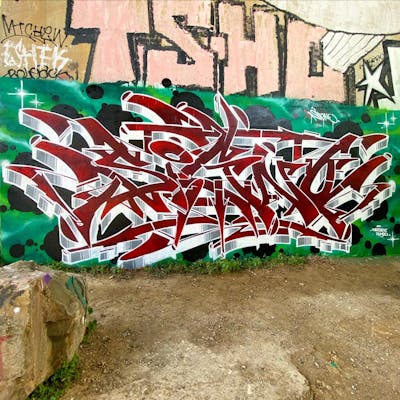 Red and White and Colorful Stylewriting by Signo. This Graffiti is located in France and was created in 2023.