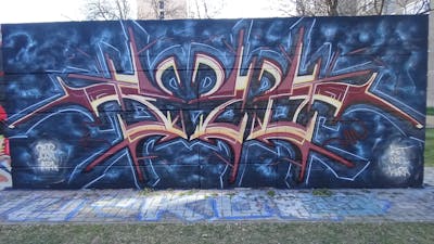 Colorful Stylewriting by Fuzio. This Graffiti is located in Szolnok, Hungary and was created in 2022. This Graffiti can be described as Stylewriting and Wall of Fame.