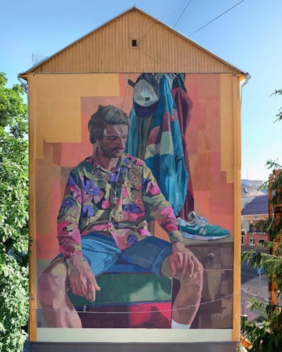 Colorful Characters by Wuper. This Graffiti is located in Russian Federation and was created in 2021. This Graffiti can be described as Characters, Streetart and Murals.