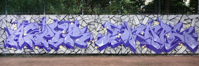 Violet and White Stylewriting by S.KAPE289, Skape289 and ASPIR. This Graffiti is located in Dresden, Germany and was created in 2018. This Graffiti can be described as Stylewriting and Wall of Fame.
