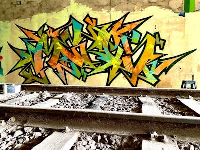Colorful Stylewriting by _mekes_. This Graffiti is located in Paris, France and was created in 2021. This Graffiti can be described as Stylewriting and Abandoned.