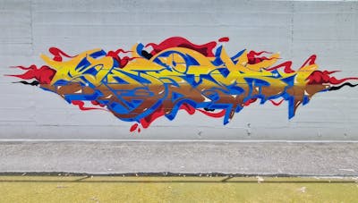 Red and Blue and Colorful Stylewriting by SABOTER. This Graffiti is located in Switzerland and was created in 2023.
