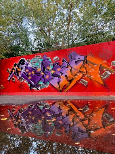 Colorful Stylewriting by Raitz. This Graffiti is located in Germany and was created in 2023. This Graffiti can be described as Stylewriting and Atmosphere.