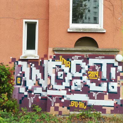 Grey and Brown Stylewriting by Das Wort. This Graffiti is located in Remscheid, Germany and was created in 2021. This Graffiti can be described as Stylewriting, Futuristic and Abandoned.