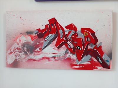 Red Stylewriting by Nuke. This Graffiti is located in Alajuela, Costa Rica and was created in 2021. This Graffiti can be described as Stylewriting and Canvas.
