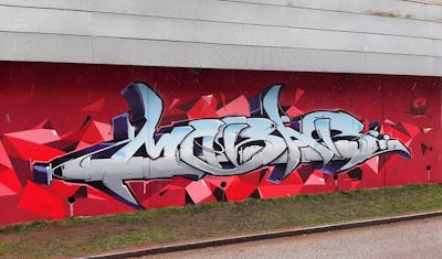 Red and Colorful Stylewriting by mobar and Ost crew. This Graffiti is located in Salzburg, Austria and was created in 2022.