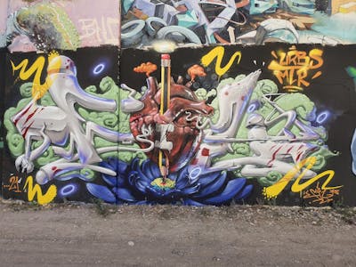 Colorful Stylewriting by fil. This Graffiti is located in Lleida, Spain and was created in 2022. This Graffiti can be described as Stylewriting, 3D, Wall of Fame and Characters.
