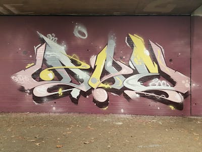 Coralle and Grey Stylewriting by Doe. This Graffiti is located in Germany and was created in 2021. This Graffiti can be described as Stylewriting and Wall of Fame.
