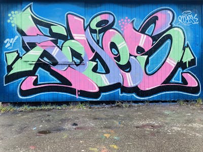 Colorful Stylewriting by Royes. This Graffiti is located in Denmark and was created in 2024.
