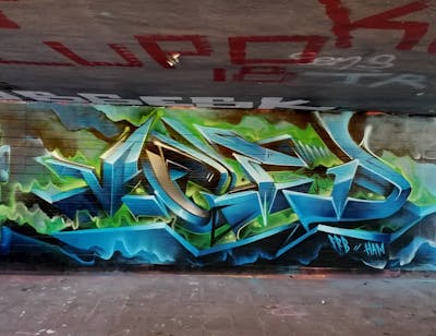 Light Blue and Colorful Stylewriting by Void. This Graffiti is located in United Kingdom and was created in 2021. This Graffiti can be described as Stylewriting and 3D.