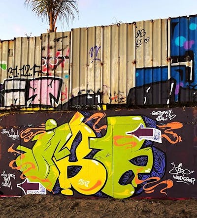 Colorful Stylewriting by Jibo and MDS. This Graffiti is located in Bali, Indonesia and was created in 2017. This Graffiti can be described as Stylewriting and Wall of Fame.