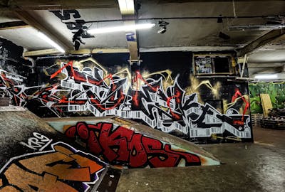 Black and White and Gold Stylewriting by TOEK and POEK. This Graffiti is located in Döbeln, Germany and was created in 2023. This Graffiti can be described as Stylewriting and Wall of Fame.