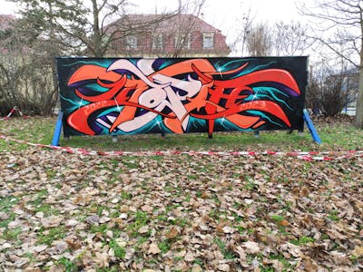 Red and Orange and Coralle Stylewriting by Utopia. This Graffiti is located in Germany and was created in 2022.